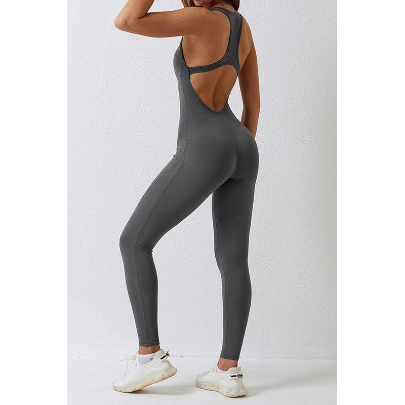 Teaser Seamless Cutout Back Sports Jumpsuit