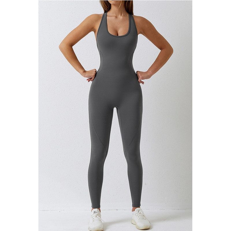 Teaser Seamless Cutout Back Sports Jumpsuit