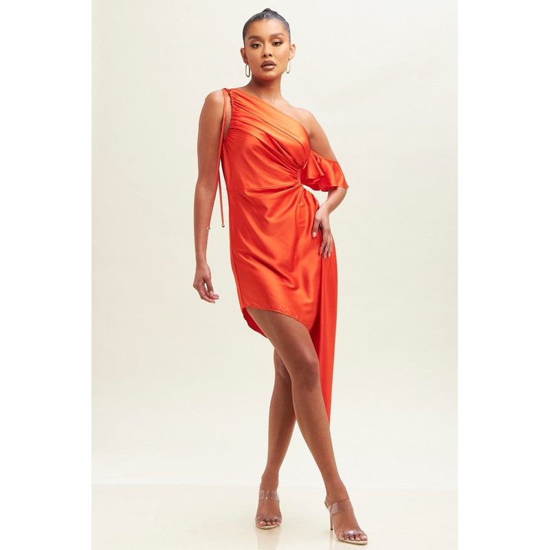 Satin Goddess Draw String Dress - Sb_stassieboutique 