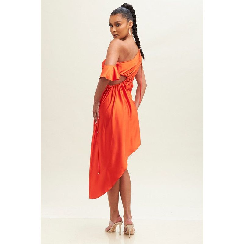 Satin Goddess Draw String Dress - Sb_stassieboutique 