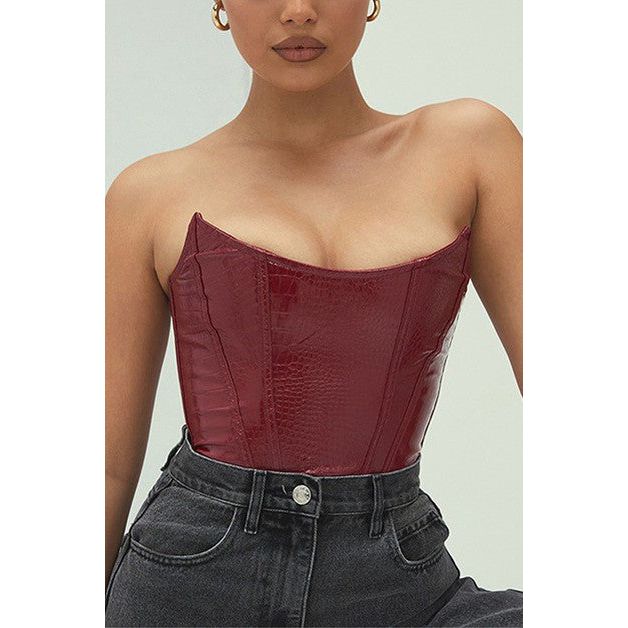 Drama Queen Leather Corset Top