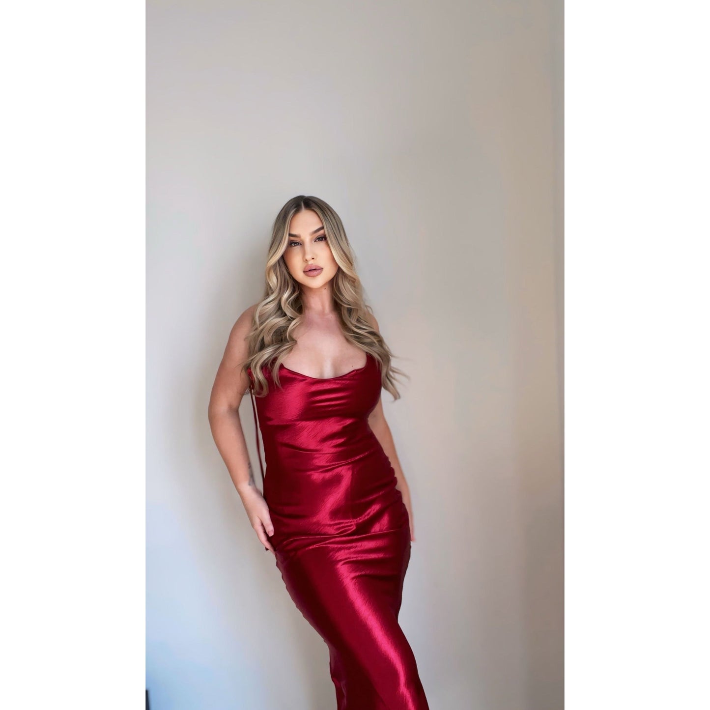 All You Need Satin Red Dress