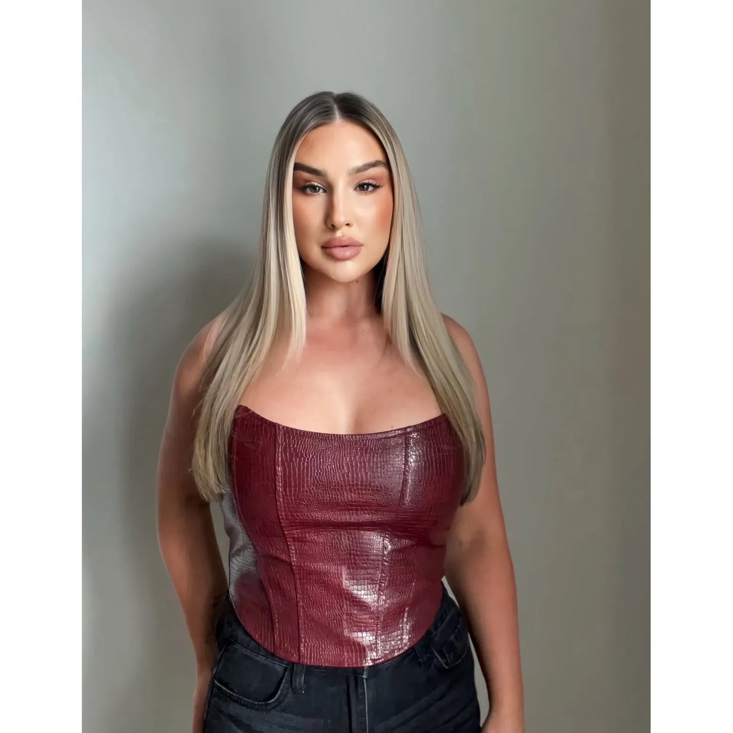 Drama Queen Leather Corset Top