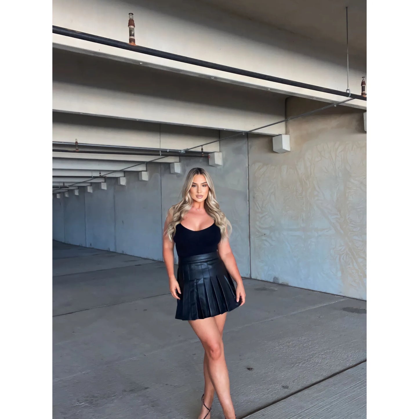 Showing Off Faux Leather Skirt - Sb_stassieboutique 