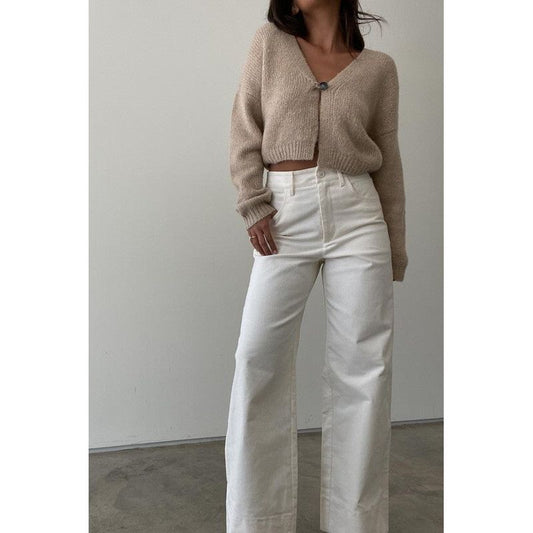 Classy Corduroy Wide Leg Pants - Sb_stassieboutique 