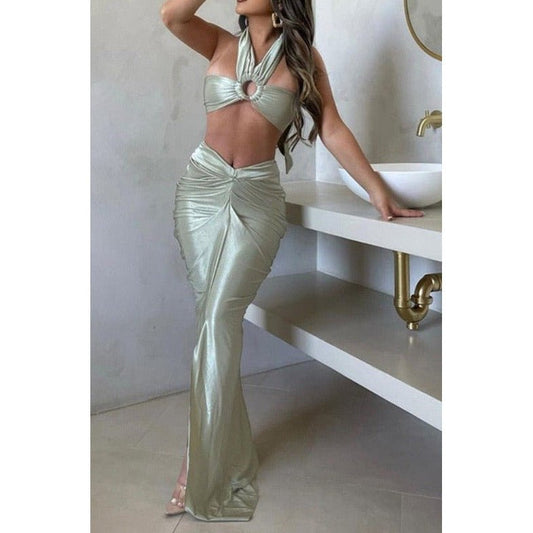 Goddess V-Shaped Skirt Set - Sb_stassieboutique 