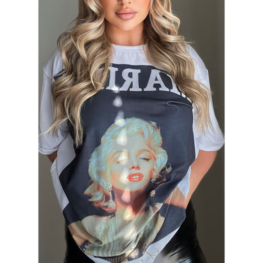 Marilyn Oversized Tee - Sb_stassieboutique 